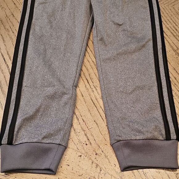 Adidas Kids Gray Joggers with Black Stripes Size 7 - Picture 5 of 12